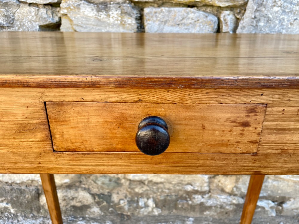 Small Antique Stripped Pine Side Table View V
