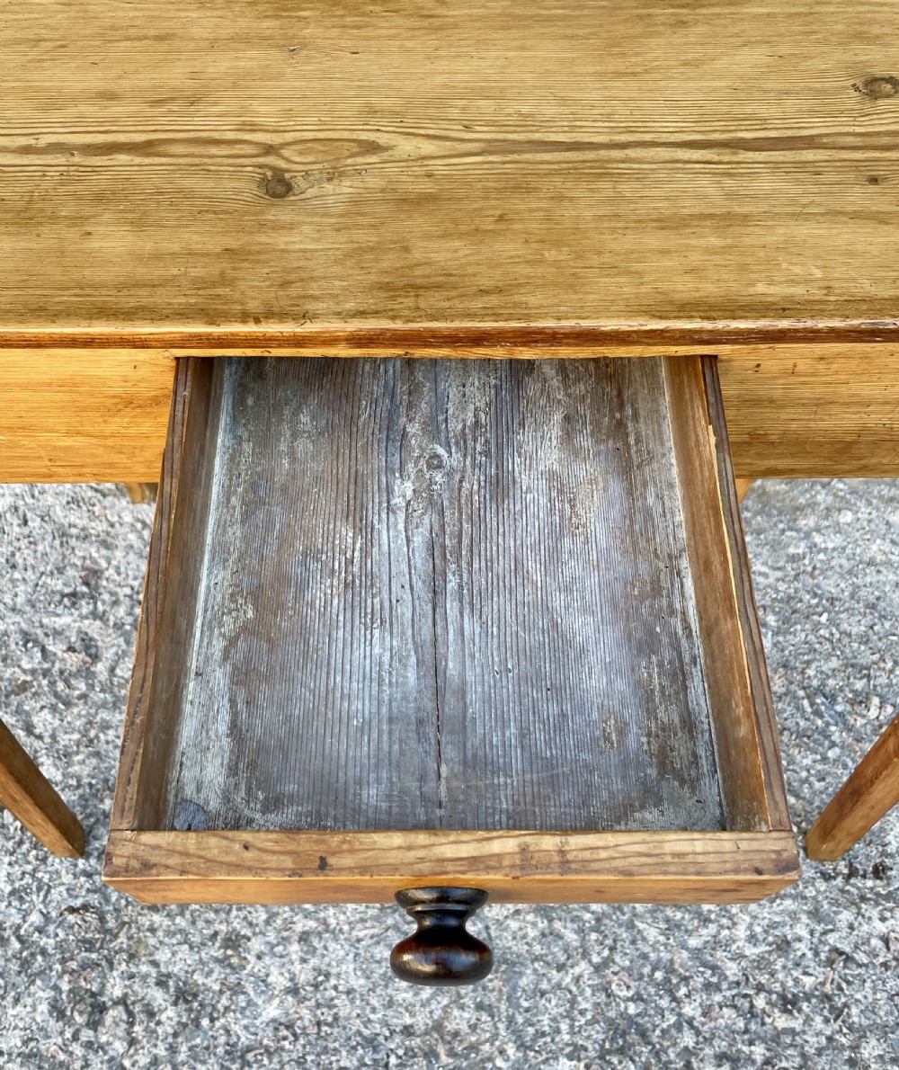 Small Antique Stripped Pine Side Table View VI