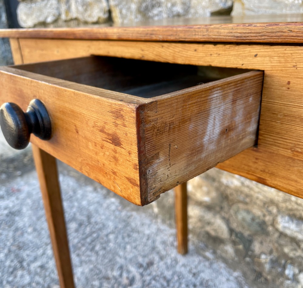 Small Antique Stripped Pine Side Table View VII