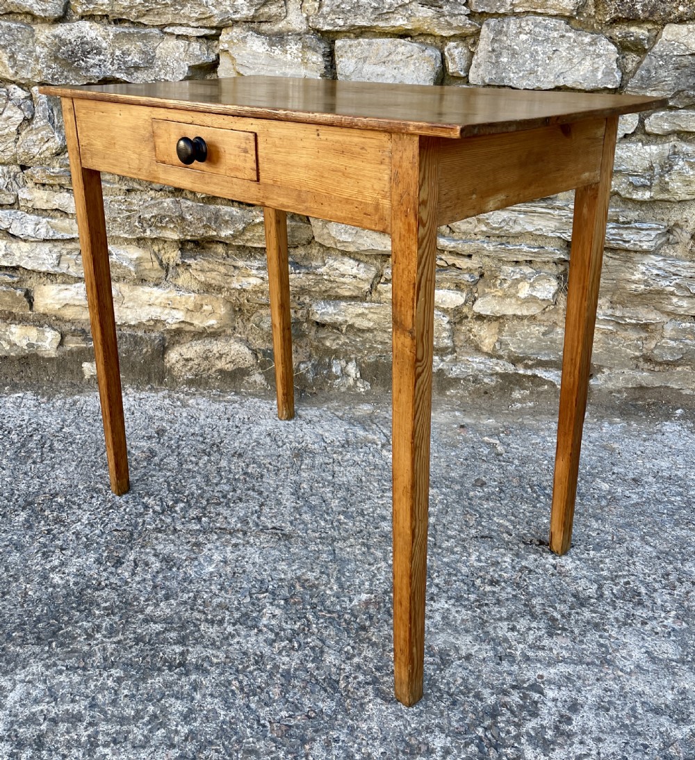 Small Antique Stripped Pine Side Table View XI