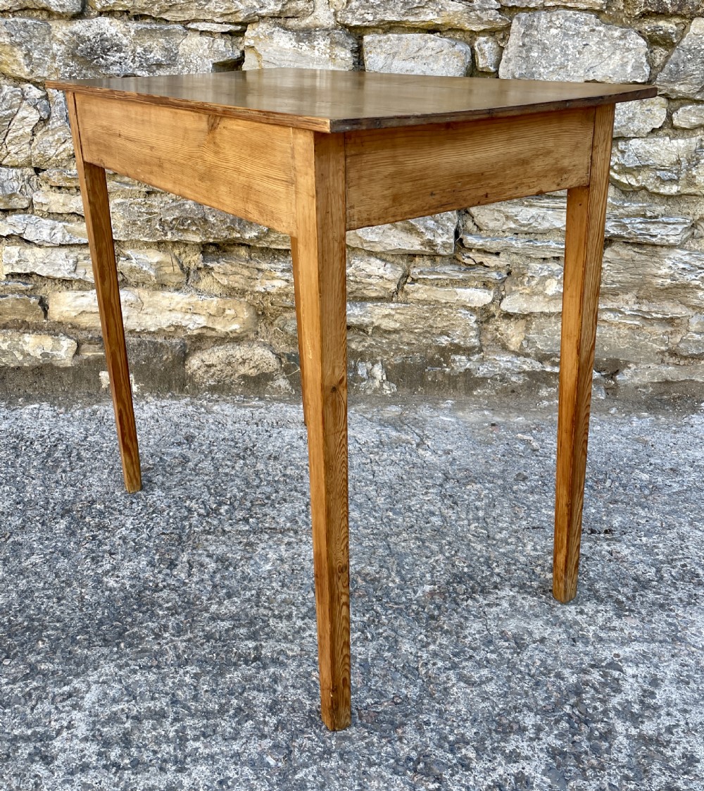 Small Antique Stripped Pine Side Table View XIV