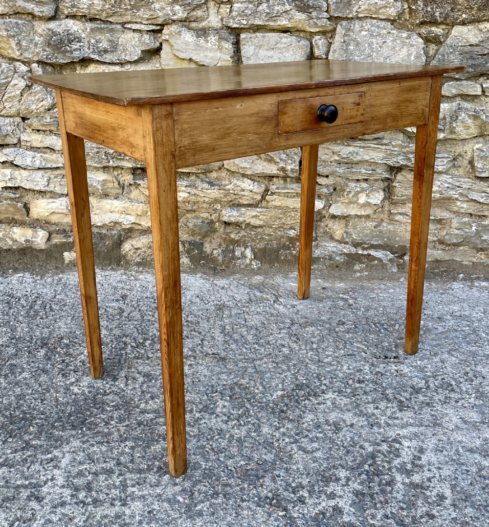 Small Antique Stripped Pine Side Table View XVII