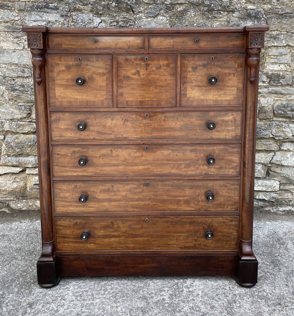 Large Victorian Scottish Mahogany Chest of Drawers