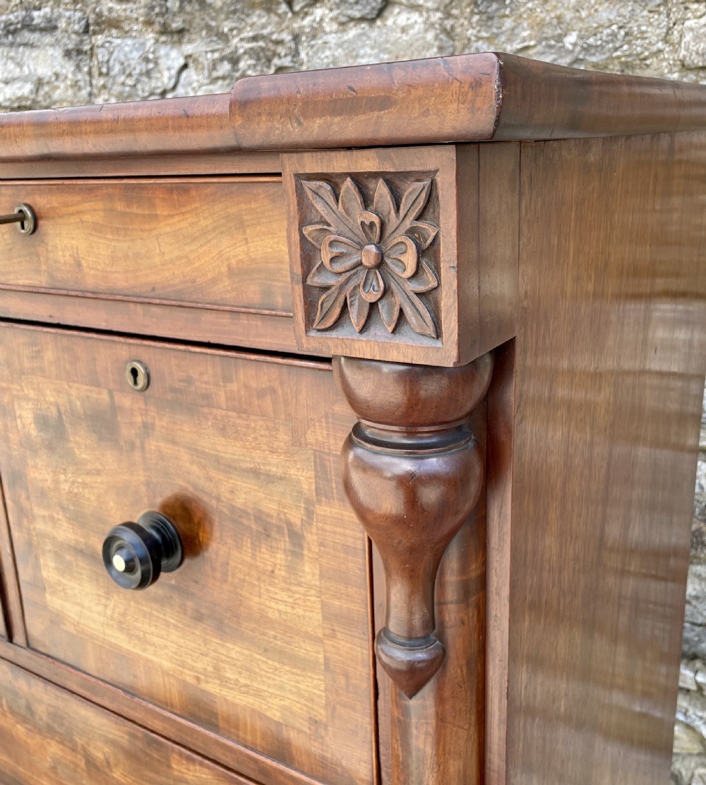Large Victorian Scottish Mahogany Chest of Drawers View X