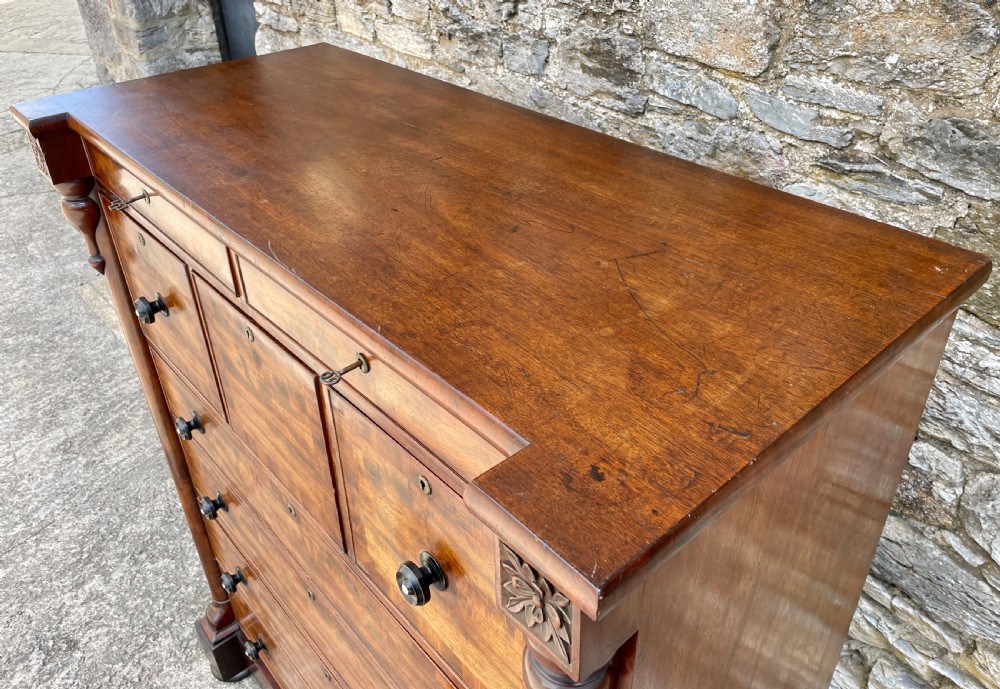 Large Victorian Scottish Mahogany Chest of Drawers View XIII