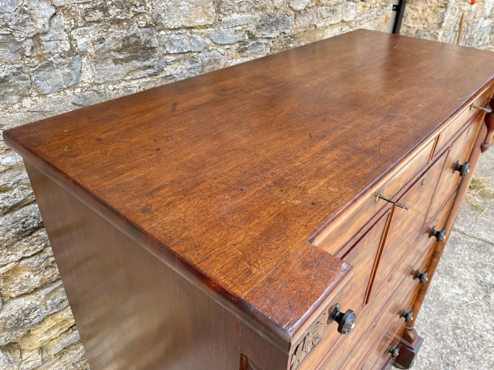 Large Victorian Scottish Mahogany Chest of Drawers View XV