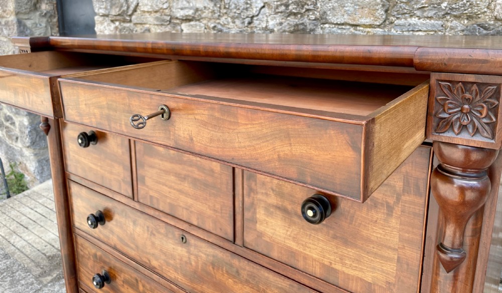 Large Victorian Scottish Mahogany Chest of Drawers View XIX