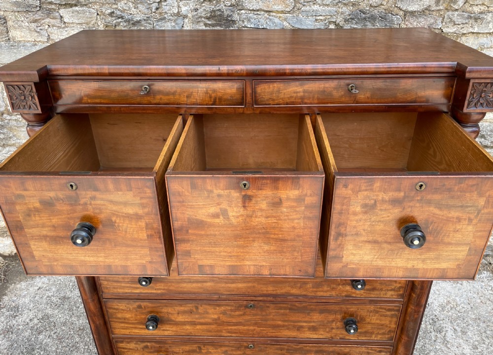 Large Victorian Scottish Mahogany Chest of Drawers View XXI