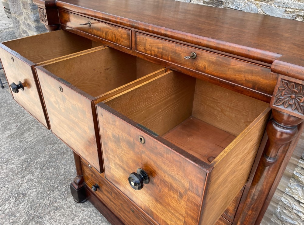 Large Victorian Scottish Mahogany Chest of Drawers View XXII