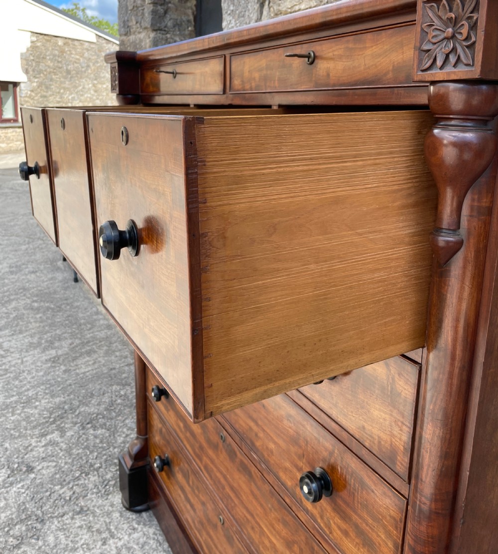 Large Victorian Scottish Mahogany Chest of Drawers View XXIII