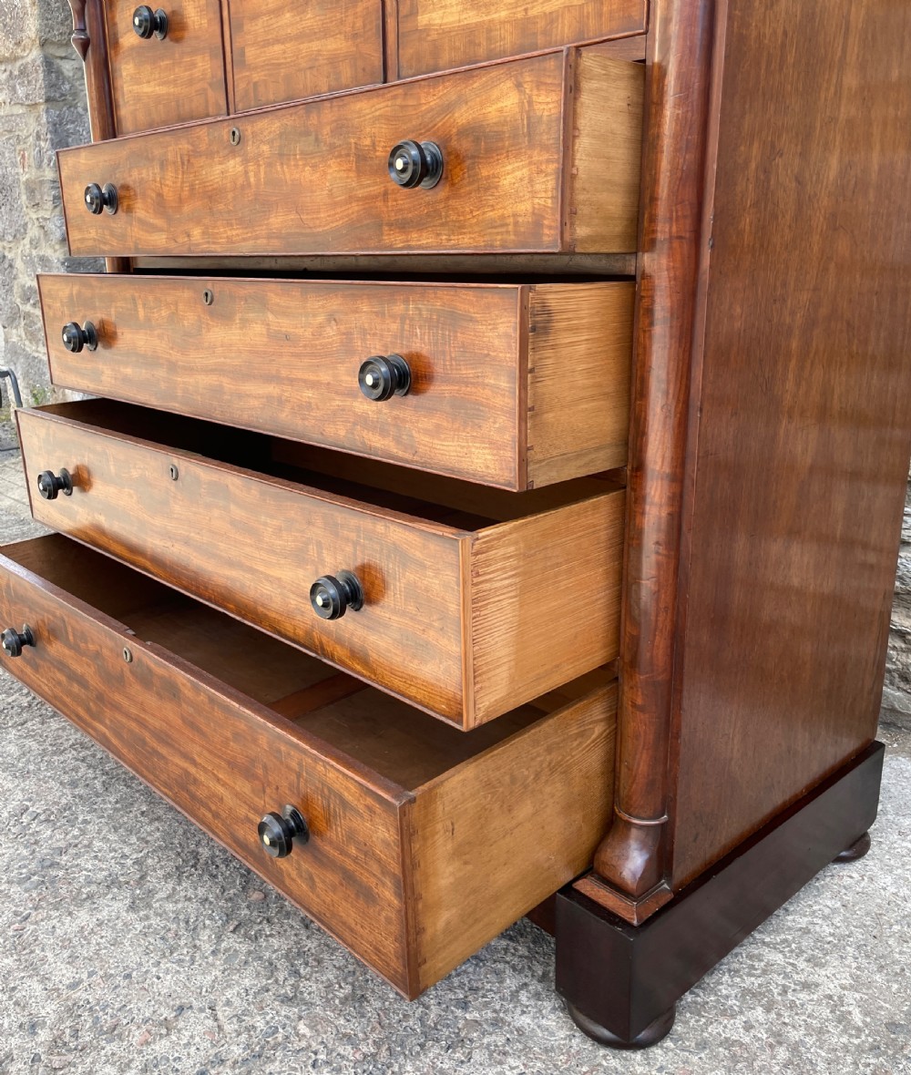Large Victorian Scottish Mahogany Chest of Drawers View XXVI