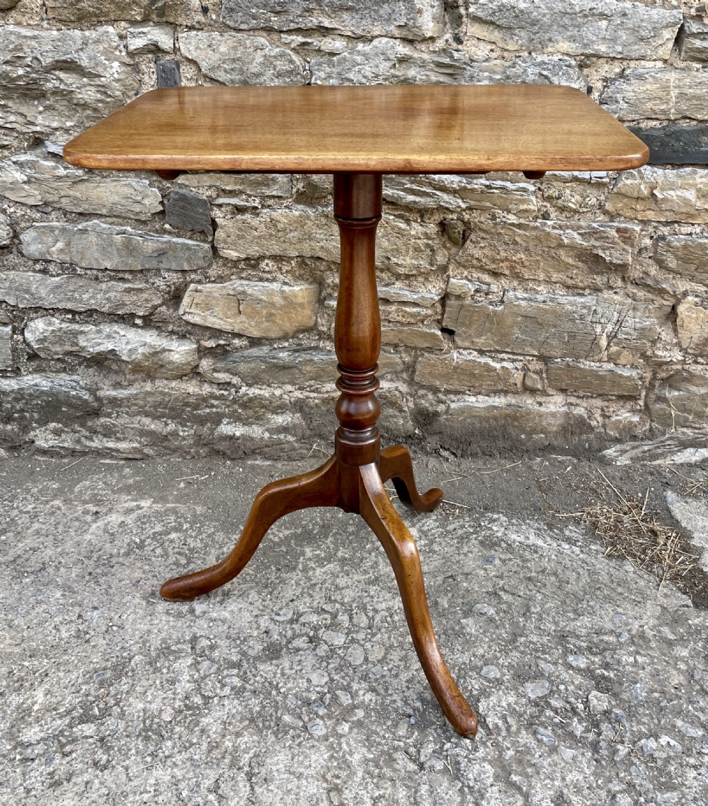 Antique Georgian Mahogany Tilt Top Wine Table