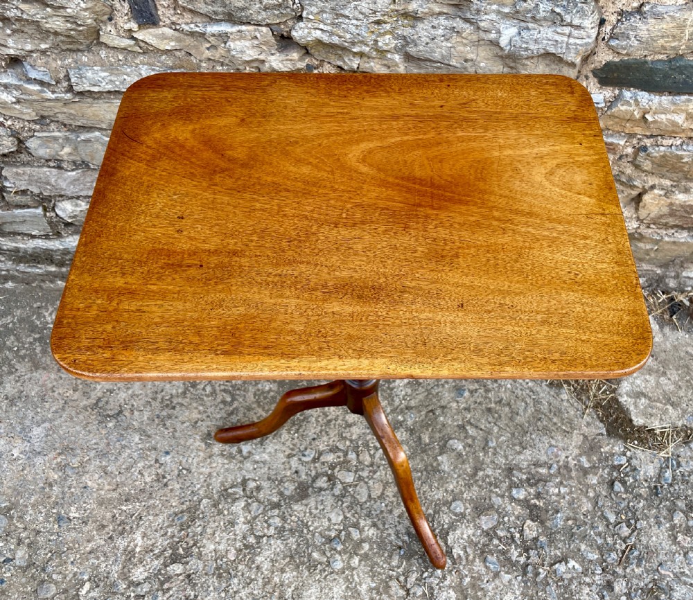Antique Georgian Mahogany Tilt Top Wine Table View III