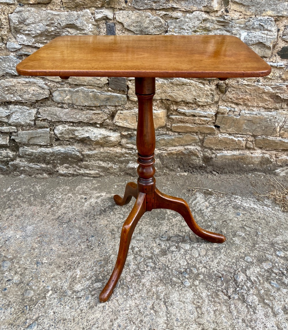 Antique Georgian Mahogany Tilt Top Wine Table View X