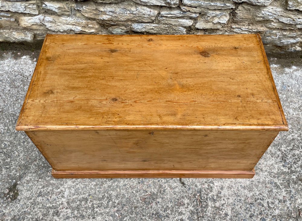 Antique Pine Blanket Box View II