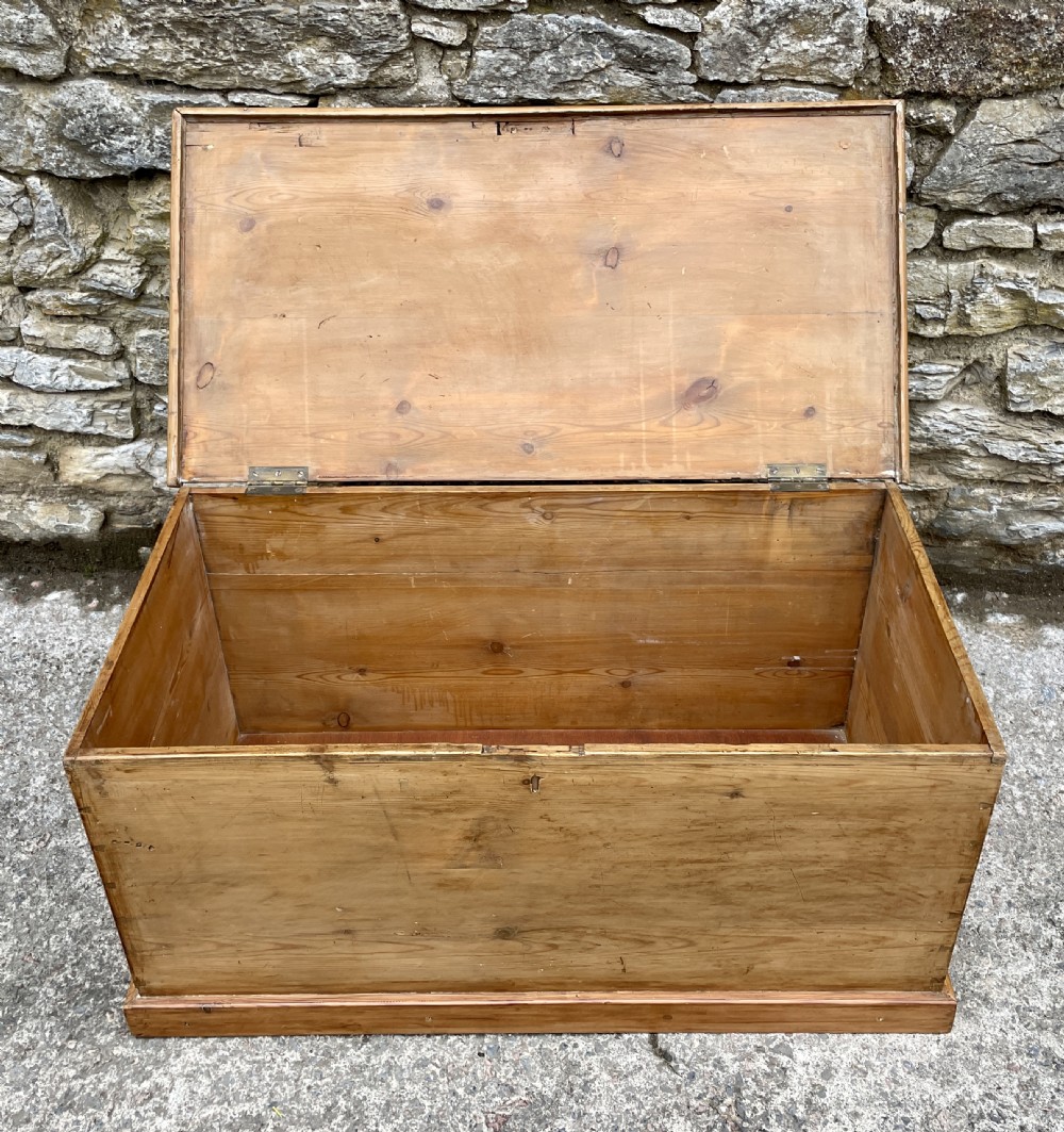 Antique Pine Blanket Box View IV
