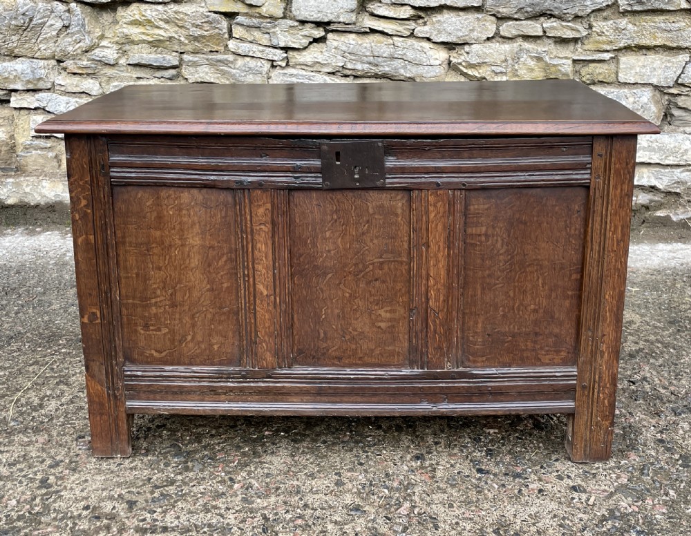 Small 18th Century and Later Oak Coffer