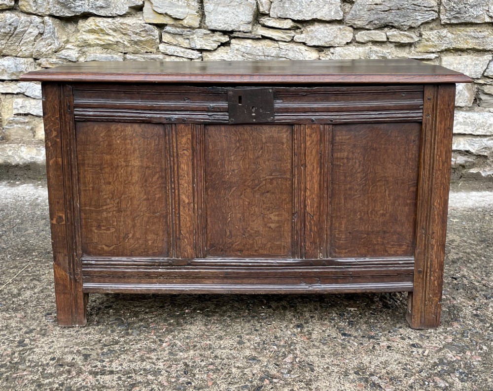Small 18th Century and Later Oak Coffer View II