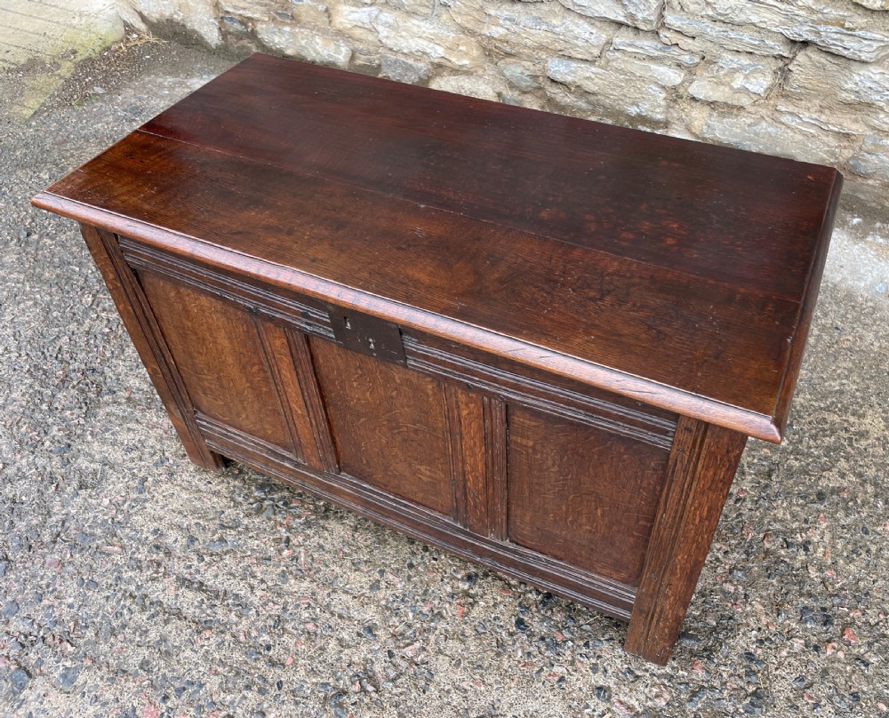 Small 18th Century and Later Oak Coffer View VIII