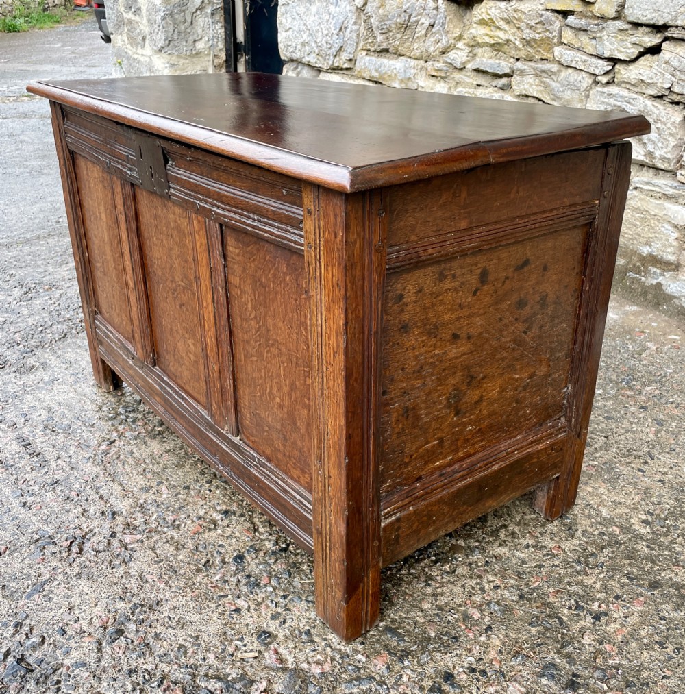 Small 18th Century and Later Oak Coffer View XI