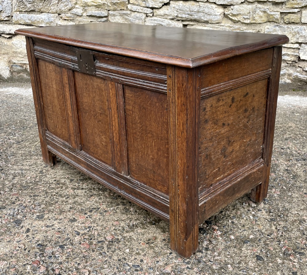 Small 18th Century and Later Oak Coffer View XVI