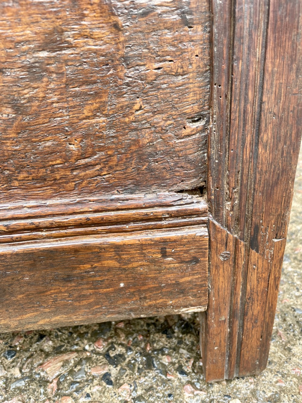 Small 18th Century and Later Oak Coffer View XVII