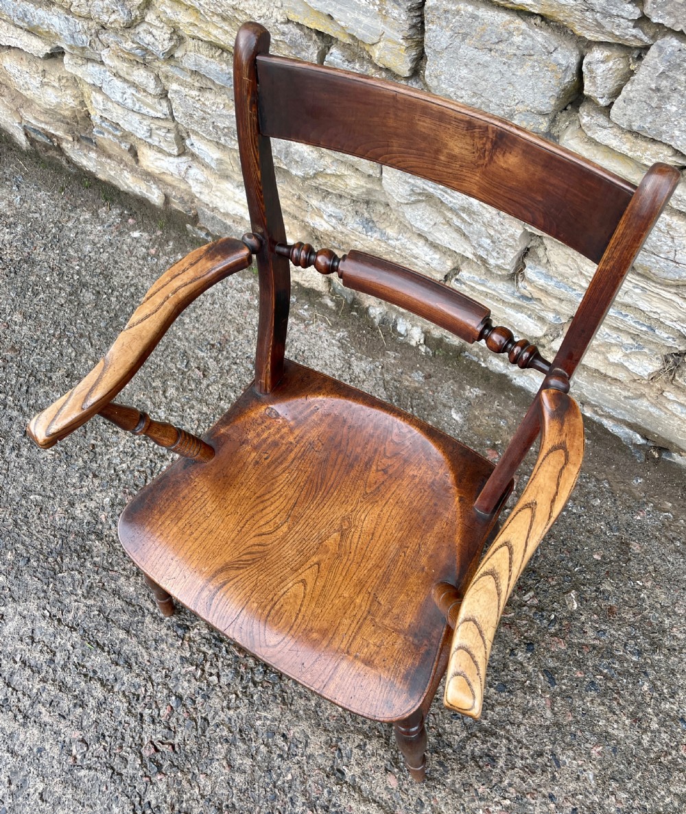 Antique Bar Back Windsor Carver Chair View IV