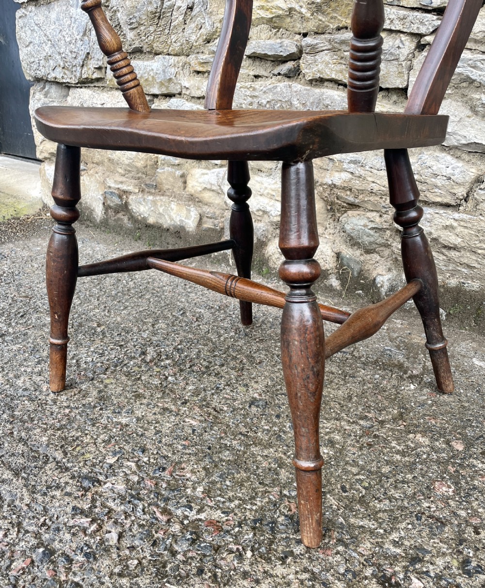 Antique Bar Back Windsor Carver Chair View XV