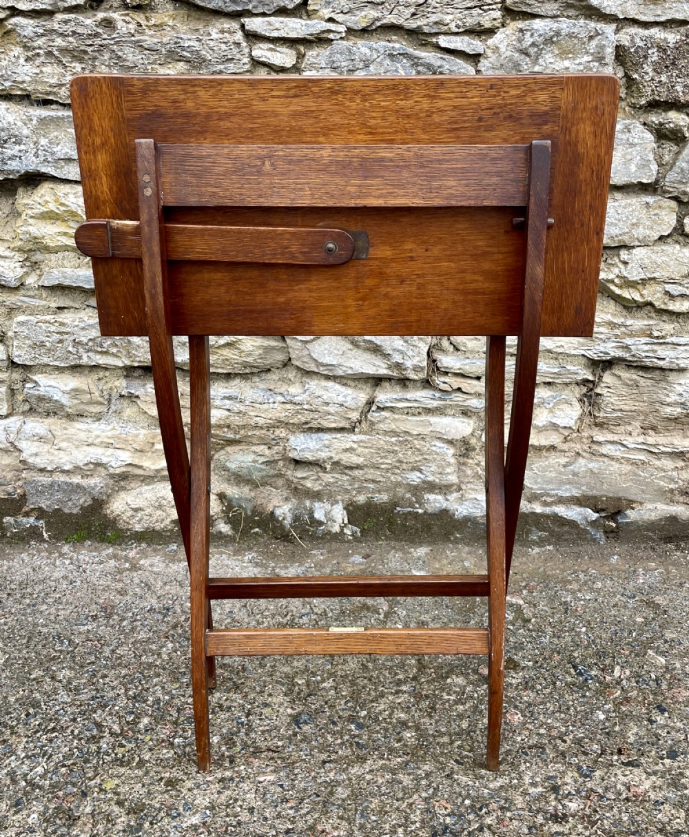 Antique Oak Folding Card Table View XXI