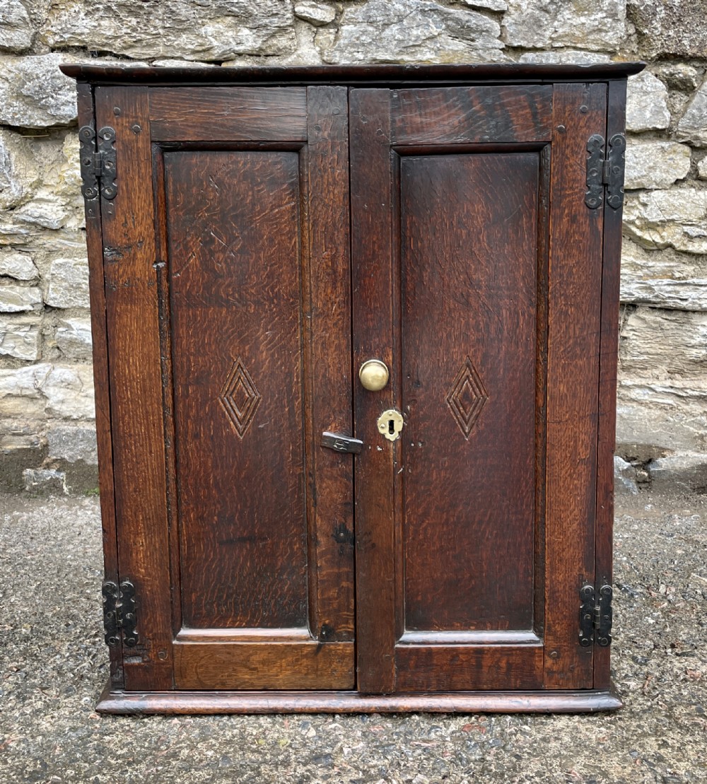 Antique 18th Century Oak Spice Cupboard