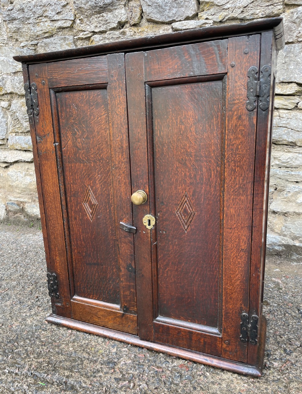 Antique 18th Century Oak Spice Cupboard View XII