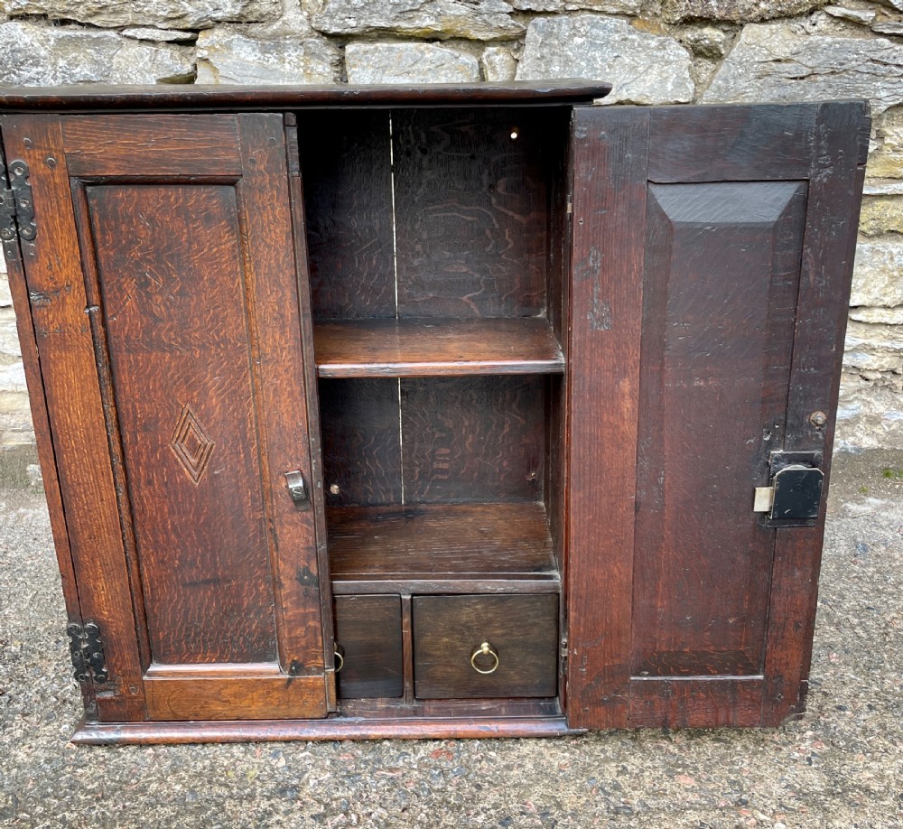 Antique 18th Century Oak Spice Cupboard View XVI