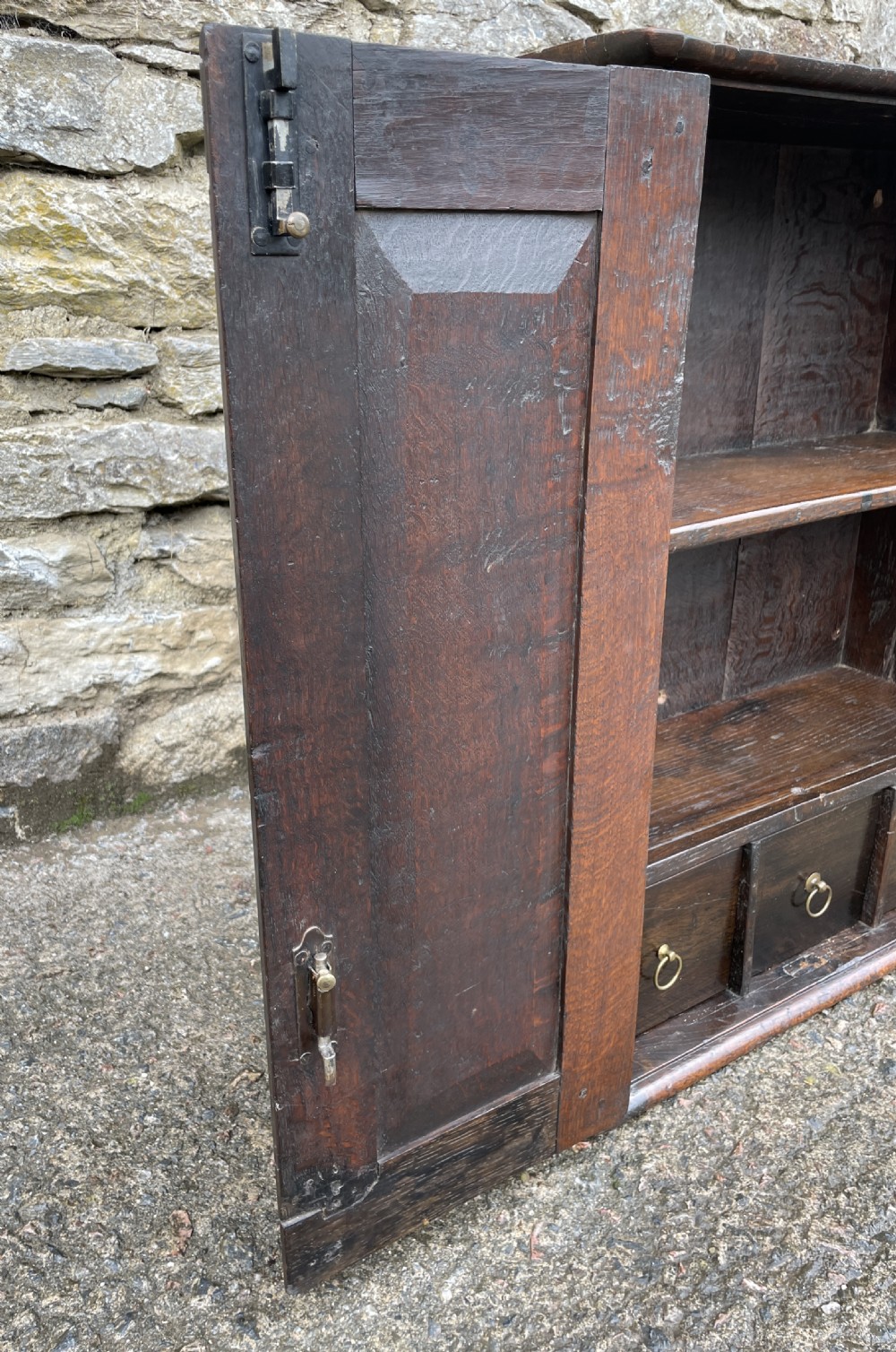 Antique 18th Century Oak Spice Cupboard View XVII