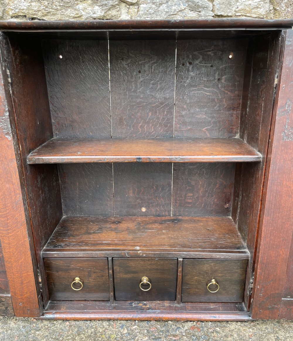 Antique 18th Century Oak Spice Cupboard View XIX