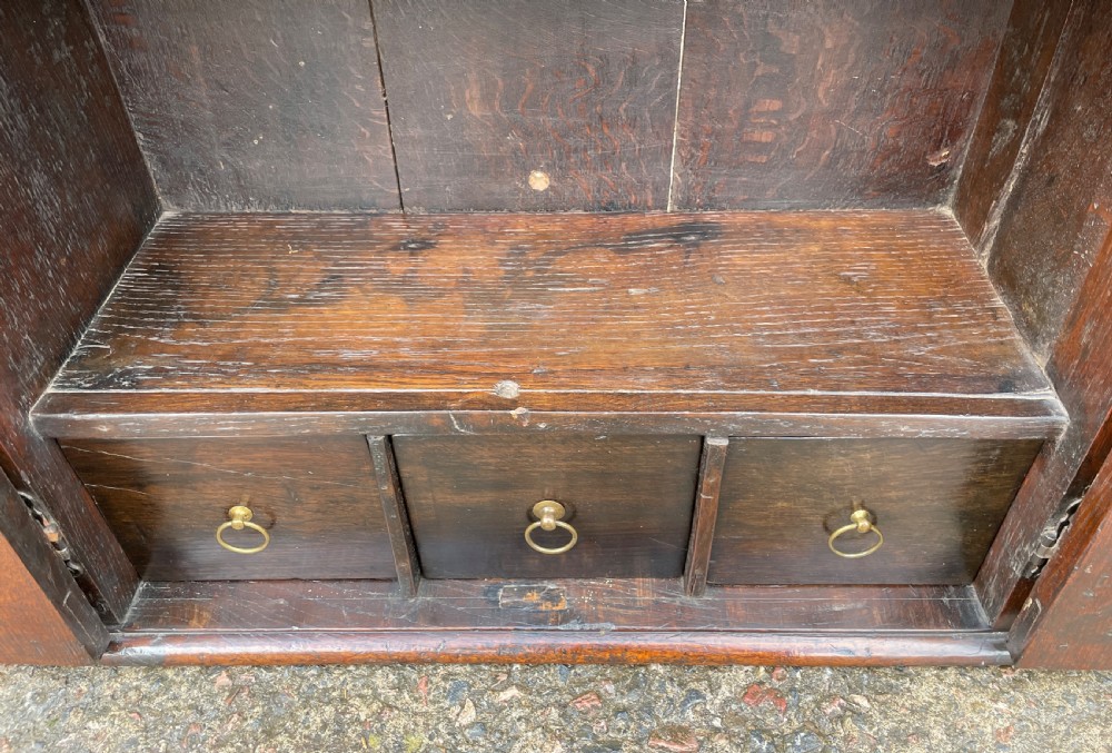 Antique 18th Century Oak Spice Cupboard View XXI