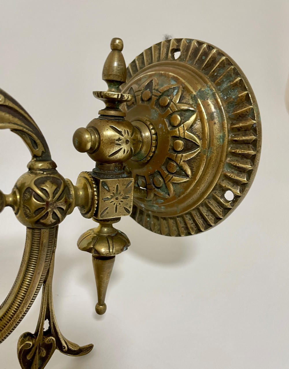 Antique Milk Glass Wall Light View IV