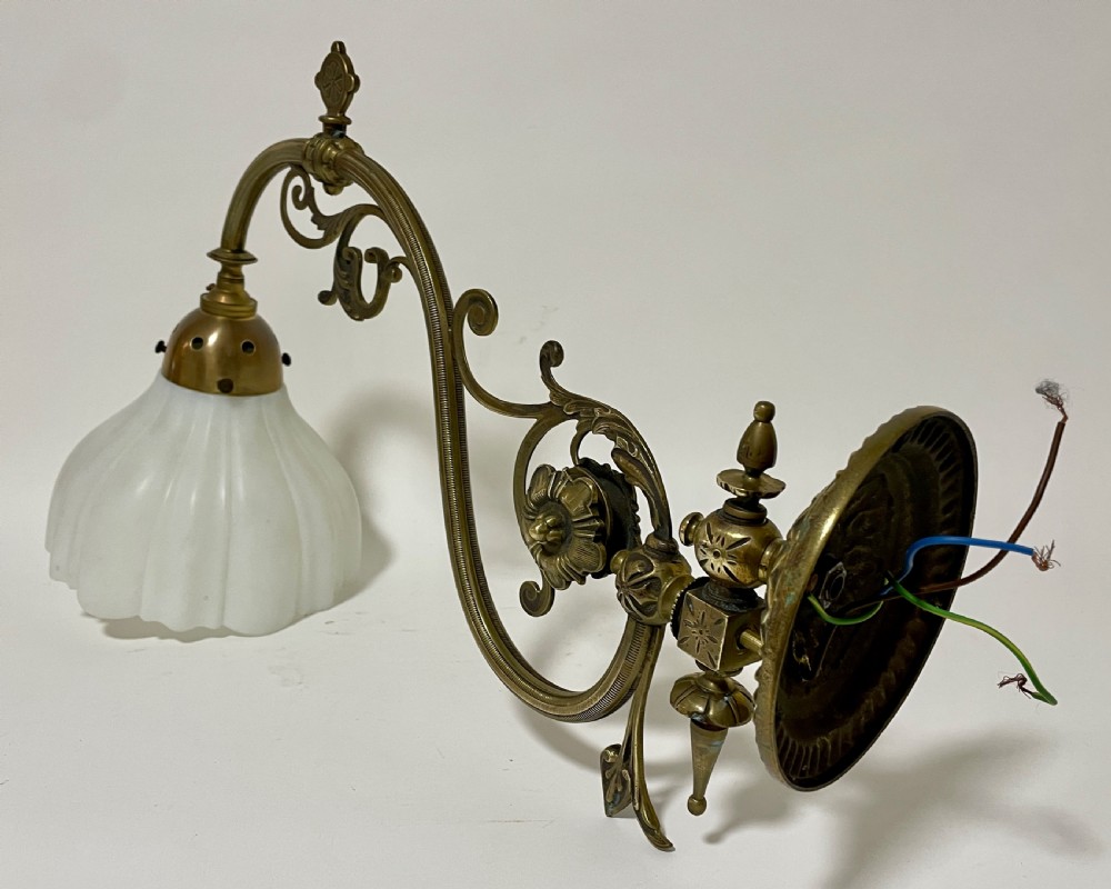 Antique Milk Glass Wall Light View VIII