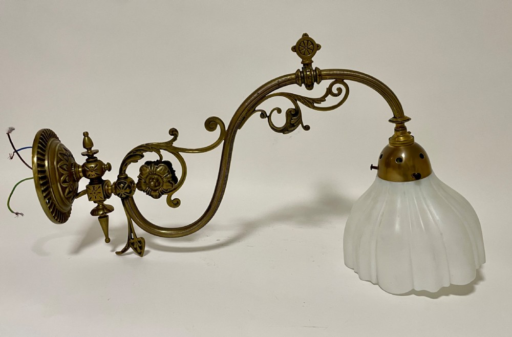 Antique Milk Glass Wall Light View IX