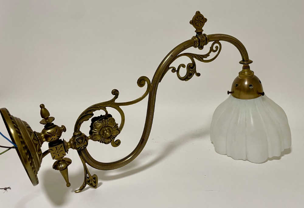 Antique Milk Glass Wall Light View X