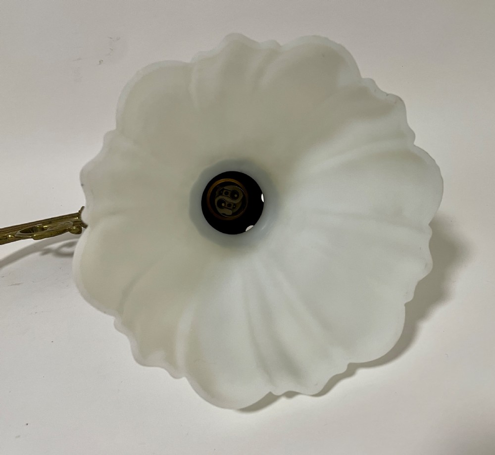 Antique Milk Glass Wall Light View XI