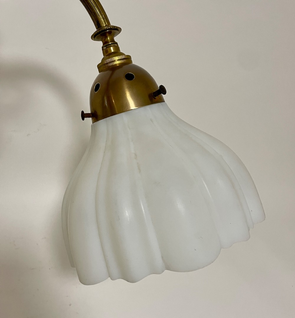 Antique Milk Glass Wall Light View XII