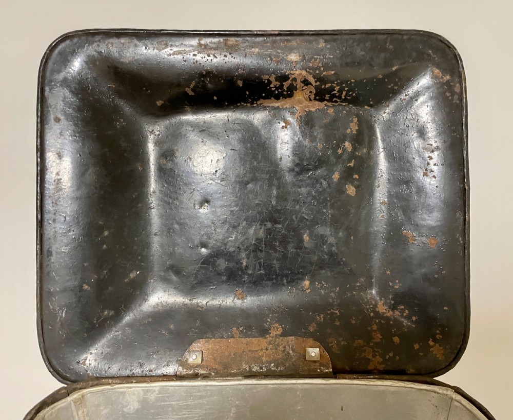 Antique Victorian Toleware Coal Bin with Liner View XVIII