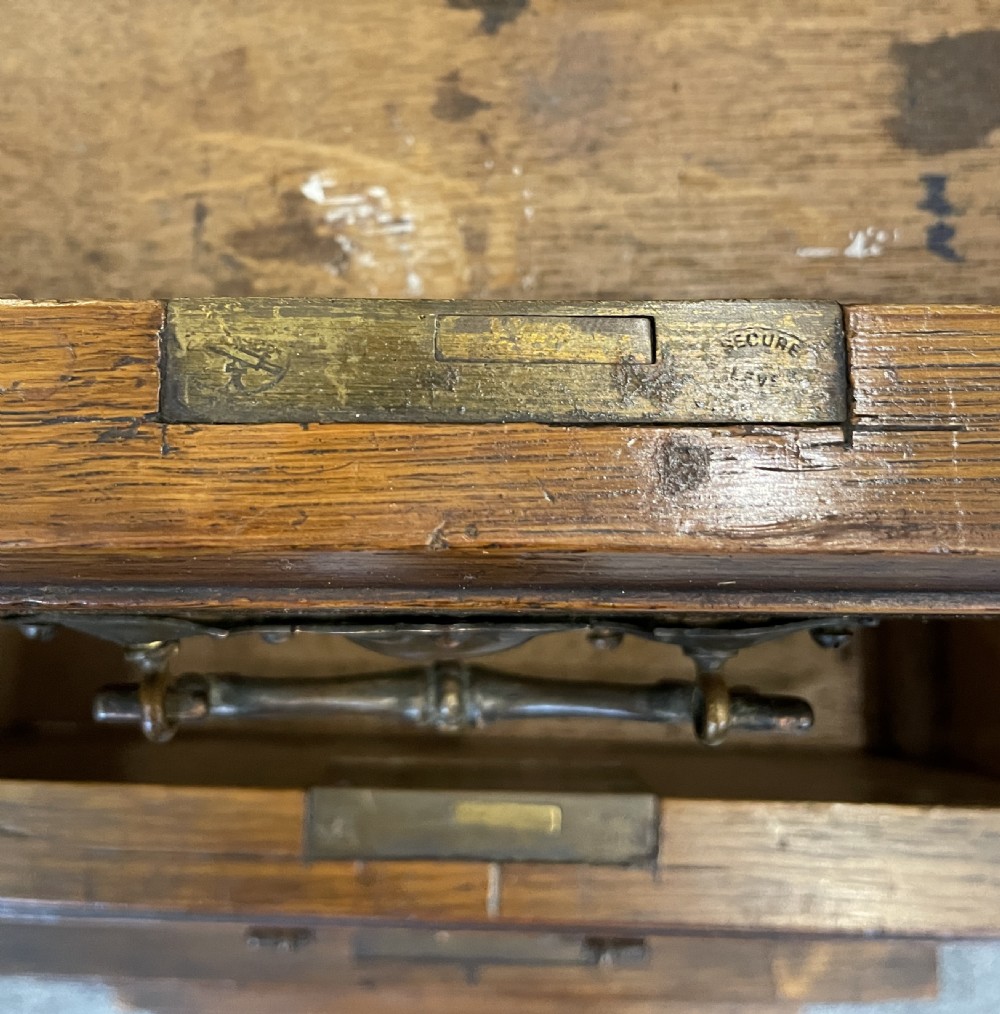 Antique Edwardian Oak Pedestal Writing Desk View XX