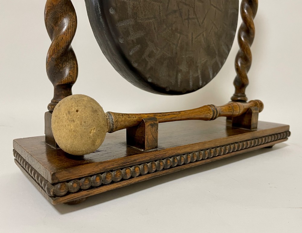 Antique Burmese Brass Table Gong View XII