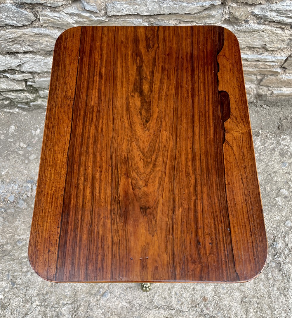 Antique Regency Rosewood Tilt Top Wine Table View VIII