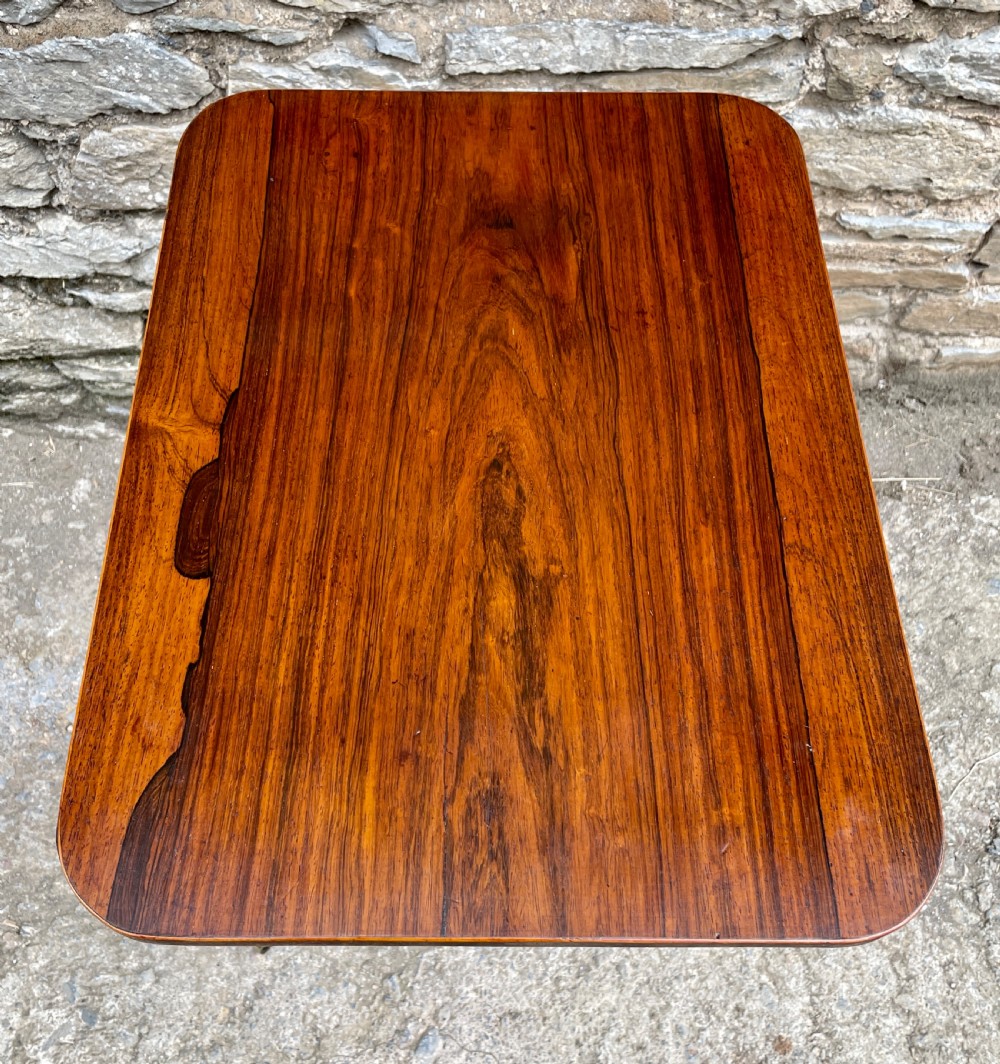 Antique Regency Rosewood Tilt Top Wine Table View XII