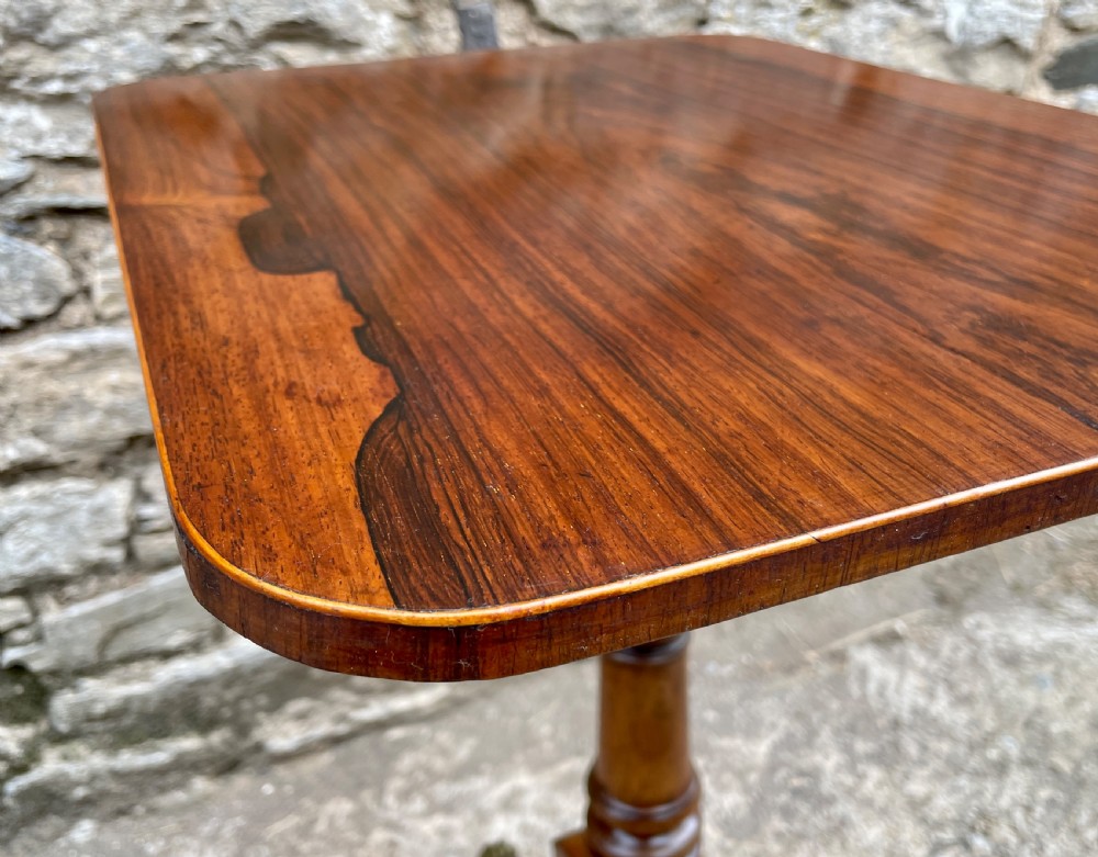 Antique Regency Rosewood Tilt Top Wine Table View XV