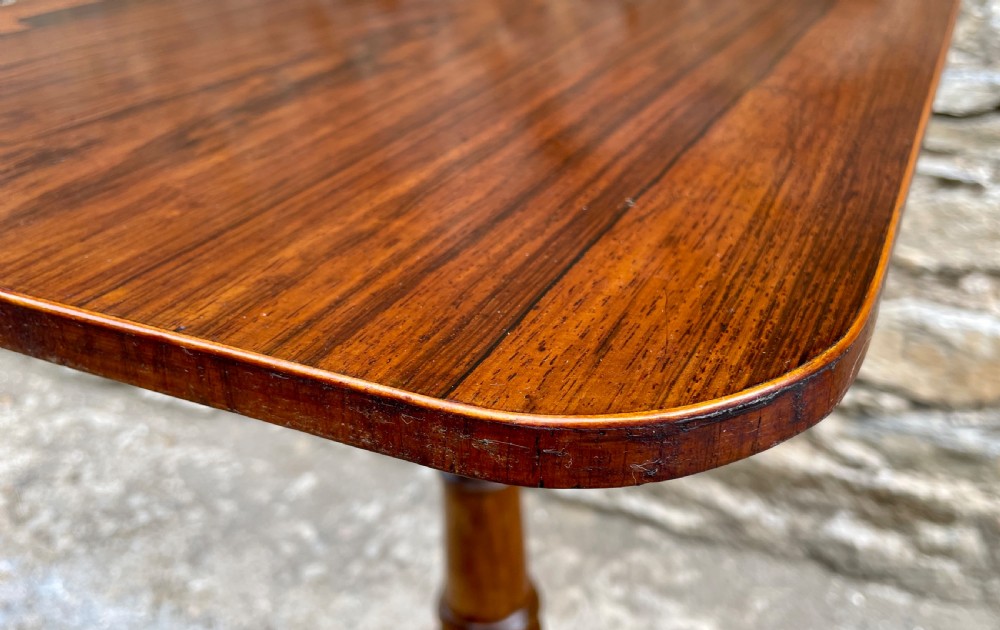 Antique Regency Rosewood Tilt Top Wine Table View XVI