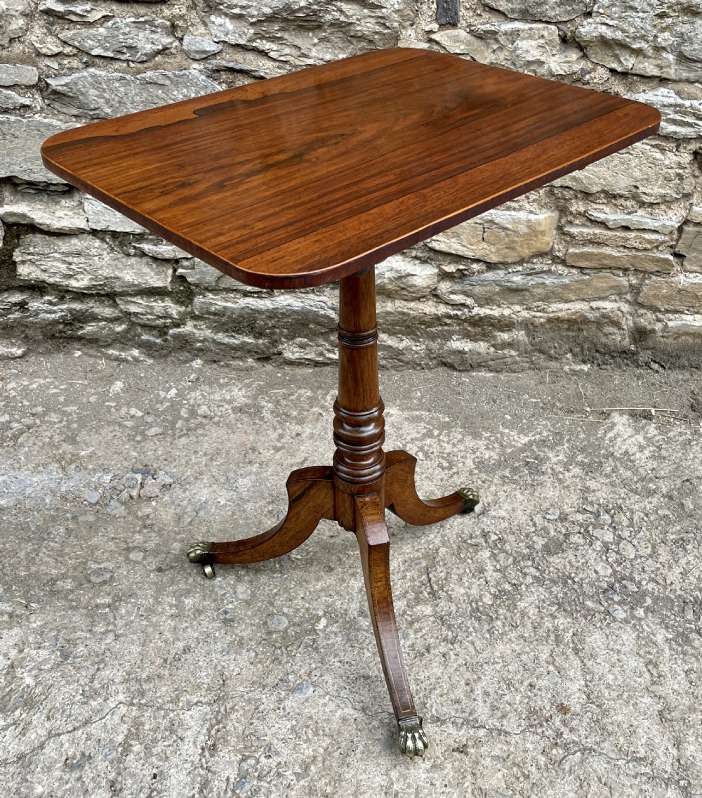 Antique Regency Rosewood Tilt Top Wine Table View XVII