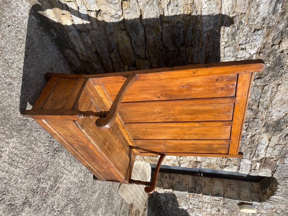 Large Antique Pine Box Settle View IV